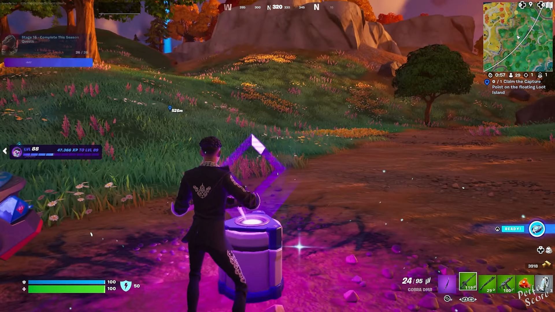 It's very easy to recover a Combat Cache if there are no enemies around. (Image via Epic Games)
